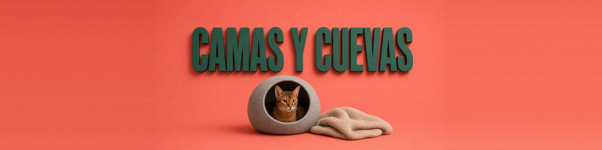 Gato abisinio dentro de una cueva de fieltro, CAMAS Y CUEVAS