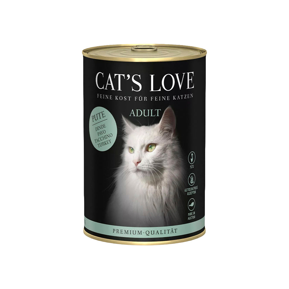 CAT’S LOVE puro pavo lata de comida húmeda para gatos