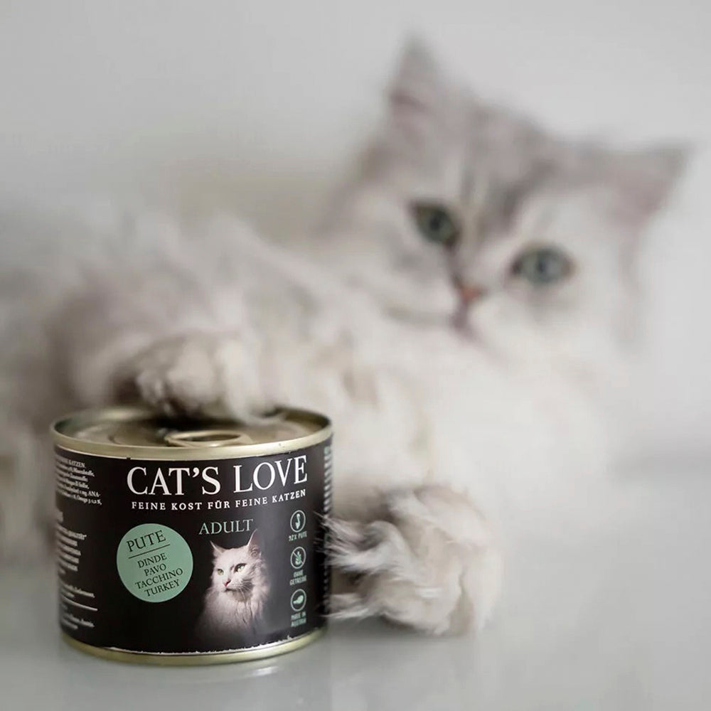 CAT’S LOVE puro pavo lata de comida húmeda para gatos