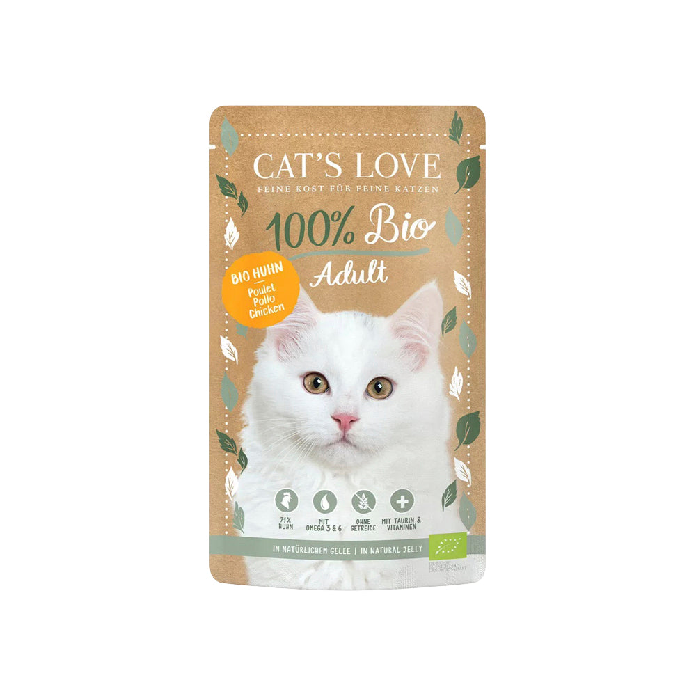 CAT’S LOVE pollo 100% BIO comida húmeda para gatos