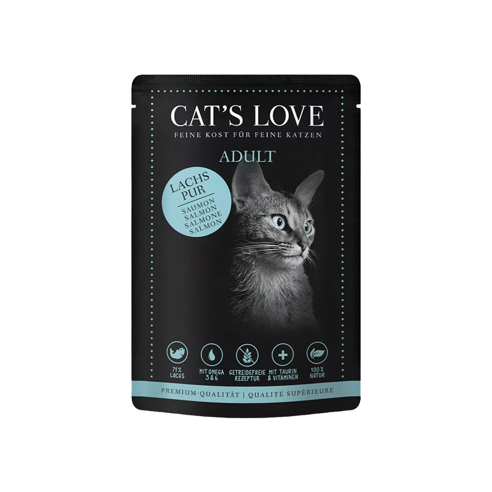 CAT’S LOVE puro salmón comida húmeda para gatos