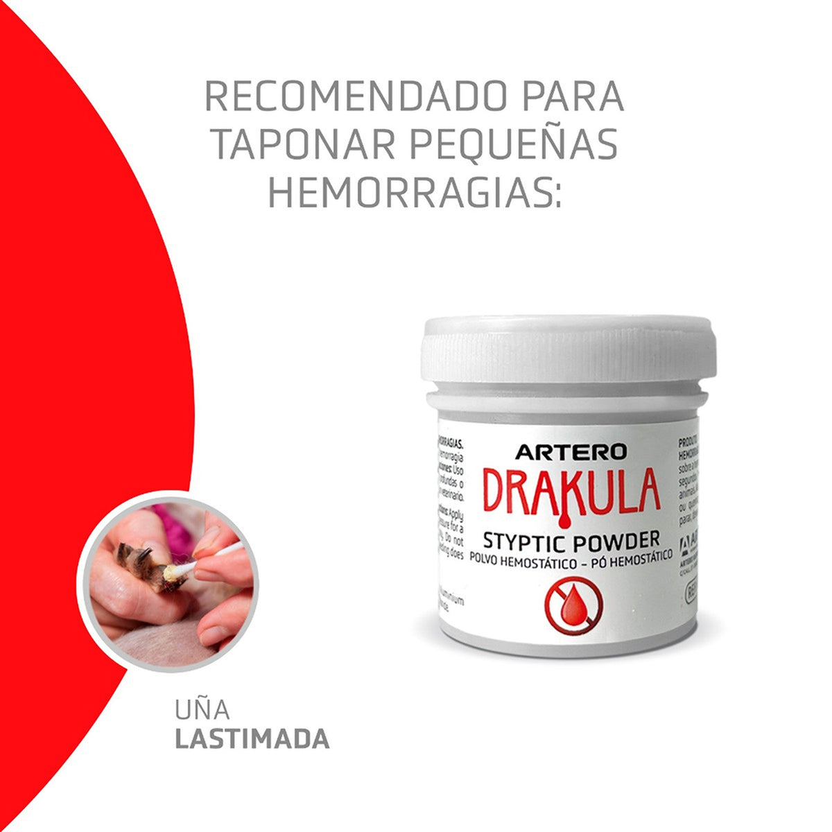 Artero polvo hemostático Drakula