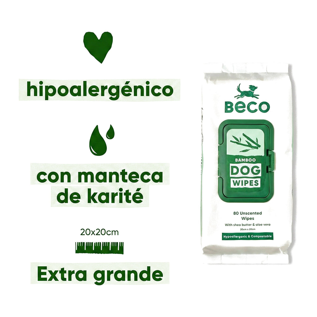 Beco toallitas de bambú sin perfume