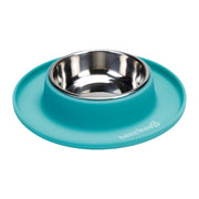 Beeztees cuenco de acero inoxidable con base de silicona 250 ml