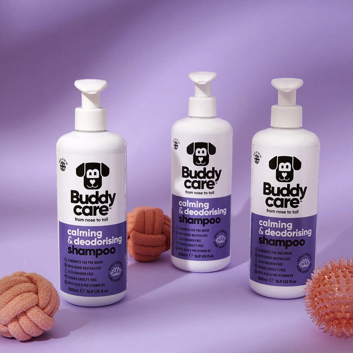 Buddycare champú calmante y desodorizante de lavanda para perros