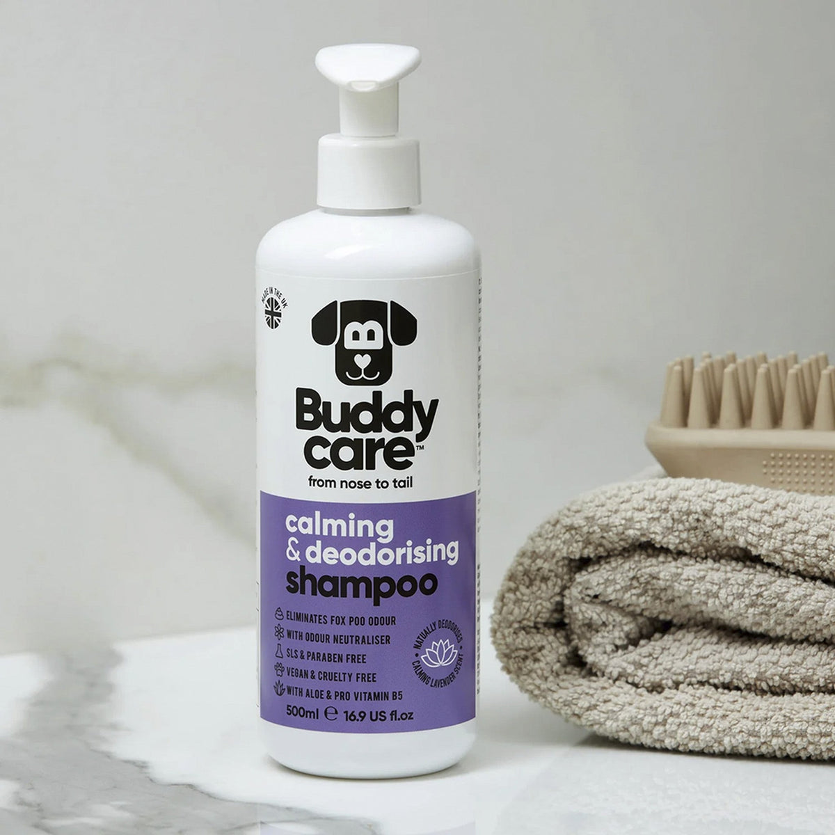 Buddycare champú calmante y desodorizante de lavanda para perros