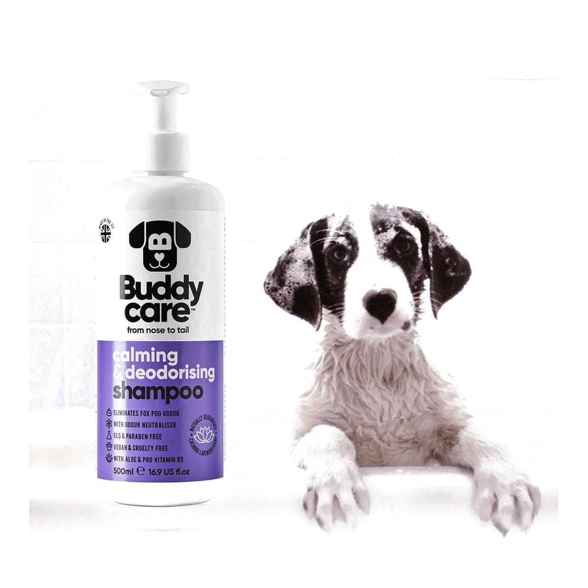 Buddycare champú calmante y desodorizante de lavanda para perros
