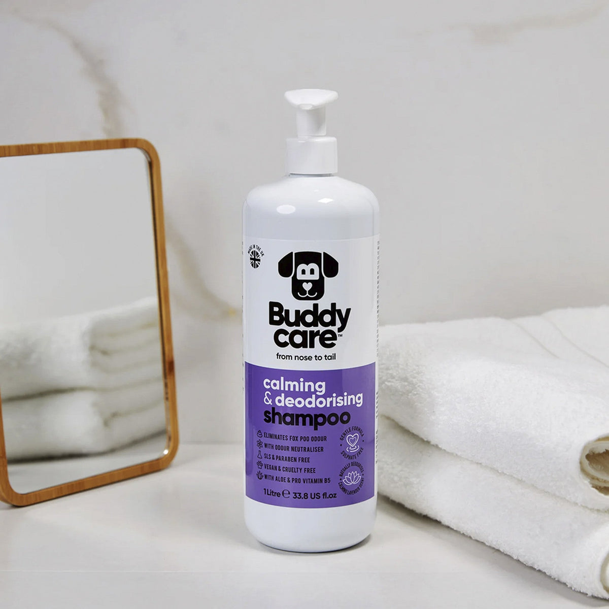 Buddycare champú calmante y desodorizante de lavanda para perros
