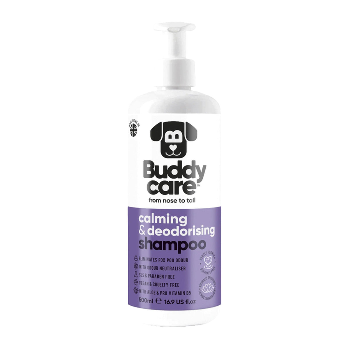 Buddycare champú calmante y desodorizante de lavanda para perros