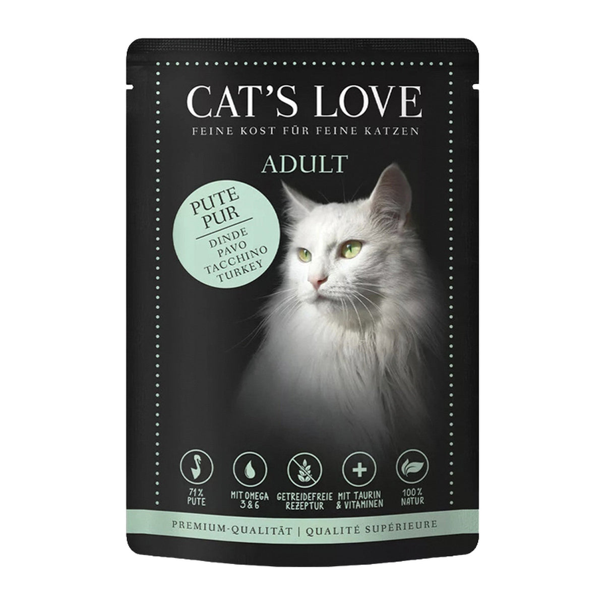 CAT’S LOVE puro pavo comida húmeda para gatos