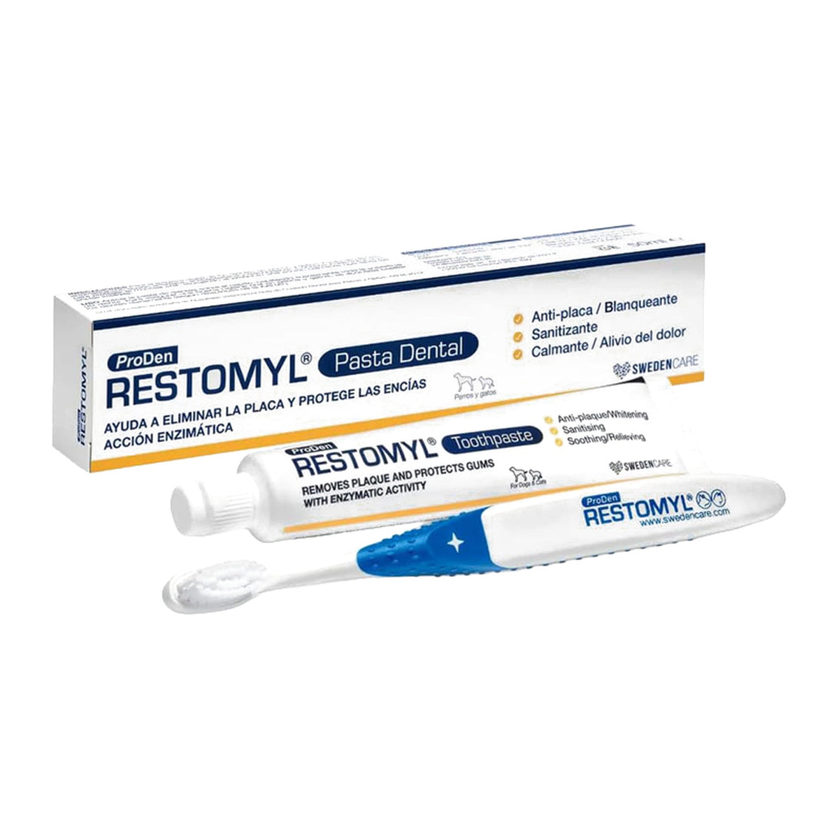 ProDen Restomyl kit pasta dental + cepillo