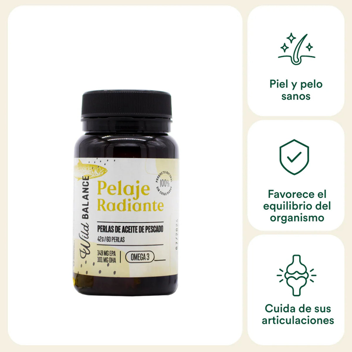 Wild Balance cápsulas Omega 3 de aceite de pescado
