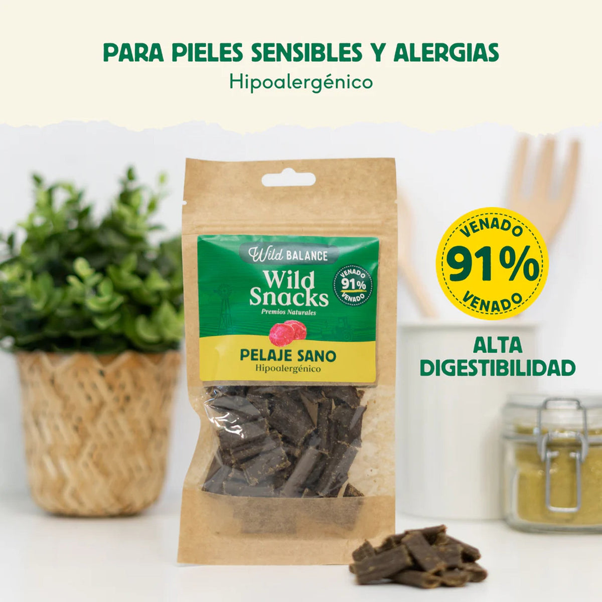 Wild Balance Wild Snacks pelaje sano de venado